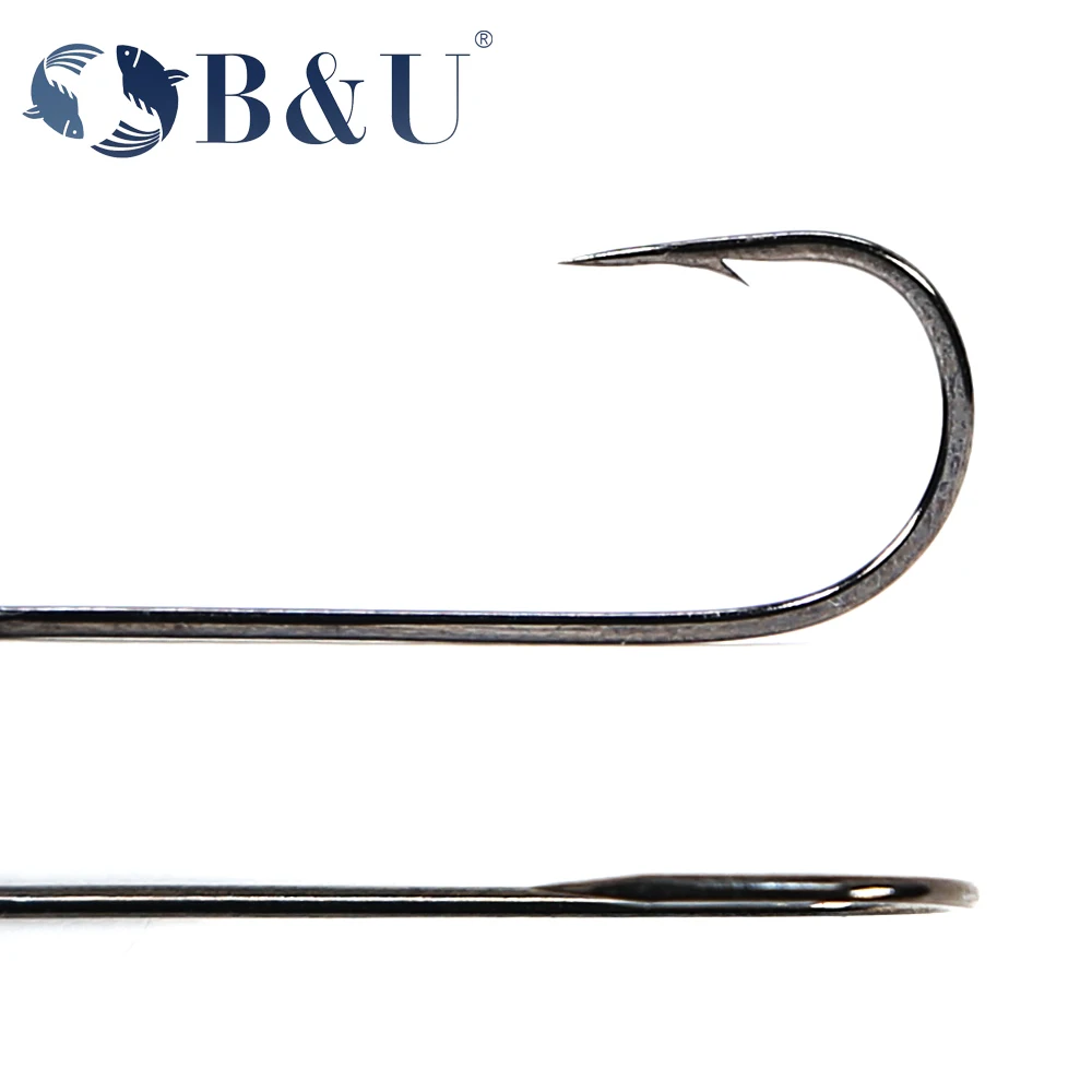 B&U 20pcs Fishing Hook Big Eye - Fishing Hook Barbless ulasan dan harga